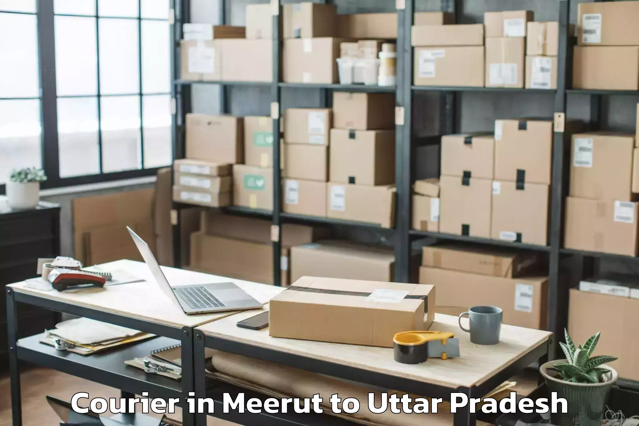 Easy Meerut to Jalaun Courier Booking